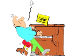 Sticker Custom Preview Image #092233 Music Musicians Pianist02
