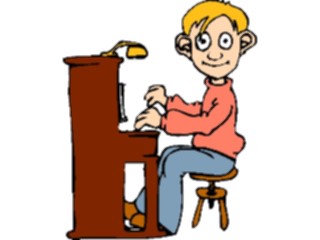 Sticker Custom Preview Image #092238 Music Musicians Pianist07