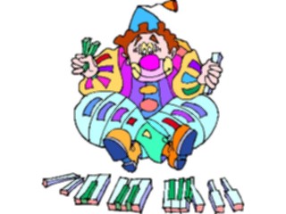 Sticker Custom Preview Image #092260 Music Musicians Pianist Clown