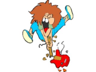 Sticker Custom Preview Image #092272 Music Musicians Rock Star Breaking Guitar