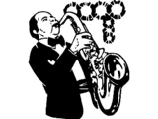 Sticker Custom Preview Image #092273 Music Musicians Saxophonist01