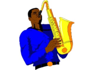 Sticker Custom Preview Image #092274 Music Musicians Saxophonist02