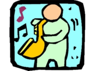Sticker Custom Preview Image #092279 Music Musicians Saxophonist07