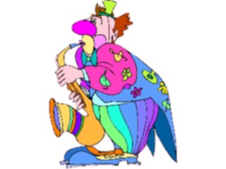 Sticker Custom Preview Image #092297 Music Musicians Saxophonist Clown