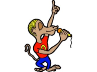 Sticker Custom Preview Image #092387 Music Musicians Singer Monkey