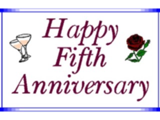 Sticker Custom Preview Image #092573 Occasions Anniversaries5th Anniversary