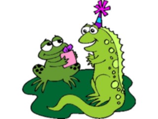 Sticker Custom Preview Image #092657 Occasions Birthdays Birthday Lizard