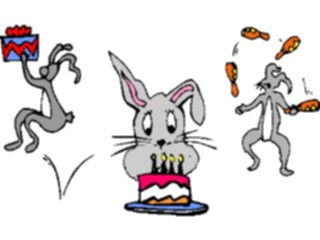 Sticker Custom Preview Image #092660 Occasions Birthdays Birthday Rabbit