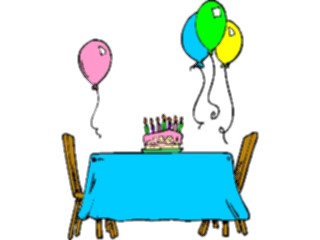 Sticker Custom Preview Image #092664 Occasions Birthdays Birthday Table