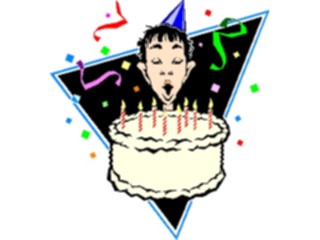 Sticker Custom Preview Image #092667 Occasions Birthdays Blowing Out Candles02