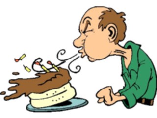 Sticker Custom Preview Image #092670 Occasions Birthdays Blowing Out Candles05