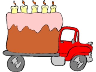 Sticker Custom Preview Image #092736 Occasions Birthdays Cakeon Truck