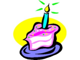 Sticker Custom Preview Image #092737 Occasions Birthdays Cake Slice1
