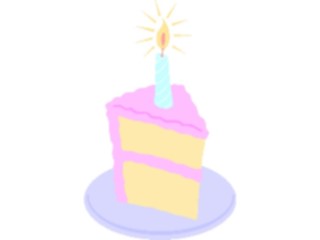 Sticker Custom Preview Image #092743 Occasions Birthdays Cake Slice7