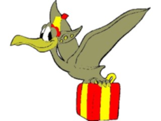 Sticker Custom Preview Image #092759 Occasions Birthdays Dinosaurwith Gift