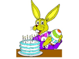 Sticker Custom Preview Image #092763 Occasions Birthdays Easter Bunny Birthday