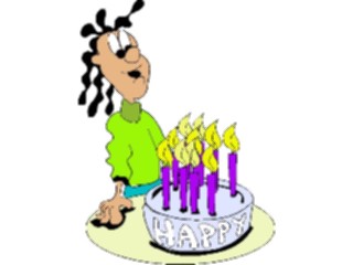 Sticker Custom Preview Image #092800 Occasions Birthdays Girl Cake