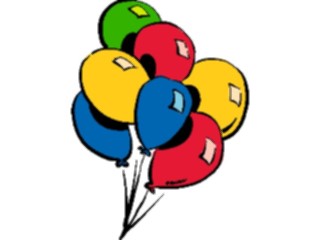 Sticker Custom Preview Image #093202 Occasions Parties Balloons Drifting Right