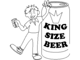 Sticker Custom Preview Image #093299 Occasions Parties Guywith Beer1