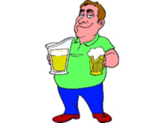 Sticker Custom Preview Image #093300 Occasions Parties Guywith Beer2