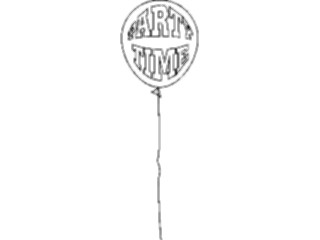 Sticker Custom Preview Image #093413 Occasions Parties Party Time Balloon