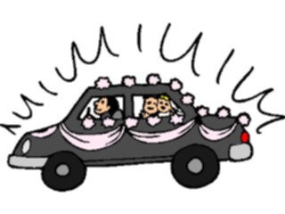 Sticker Custom Preview Image #093862 Occasions Weddings Wedding Car