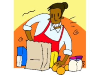 Sticker Custom Preview Image #094075 Occupations Cartoons Grocer2