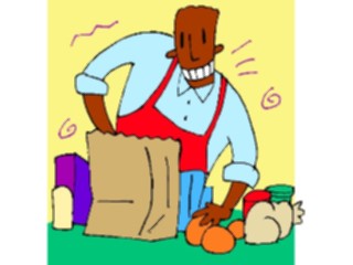 Sticker Custom Preview Image #094076 Occupations Cartoons Grocer3