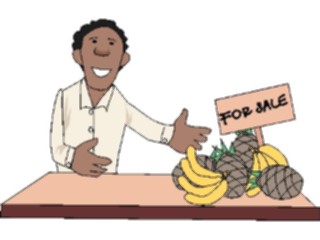 Sticker Custom Preview Image #094077 Occupations Cartoons Grocerwith Produce
