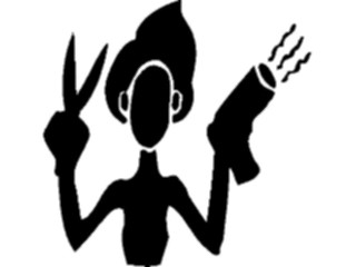 Sticker Custom Preview Image #094078 Occupations Cartoons Hair Stylist