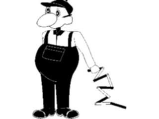 Sticker Custom Preview Image #094079 Occupations Cartoons Handyman1
