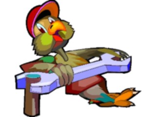 Sticker Custom Preview Image #094083 Occupations Cartoons Handyman Bird