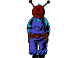 Sticker Custom Preview Image #094084 Occupations Cartoons Handyman Bug
