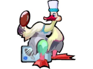 Sticker Custom Preview Image #094095 Occupations Cartoons Ice Cream Vendor Duck