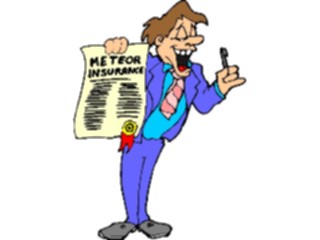 Sticker Custom Preview Image #094098 Occupations Cartoons Insurance Salesman