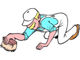 Sticker Custom Preview Image #094103 Occupations Cartoons Janitor05