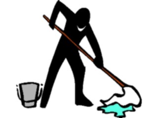 Sticker Custom Preview Image #094107 Occupations Cartoons Janitor09