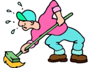 Sticker Custom Preview Image #094112 Occupations Cartoons Janitor14