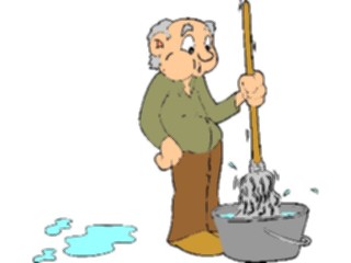 Sticker Custom Preview Image #094113 Occupations Cartoons Janitor15