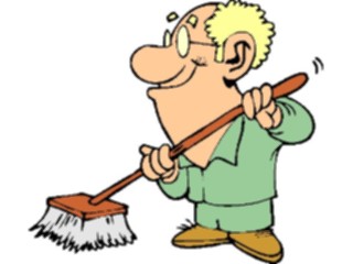 Sticker Custom Preview Image #094115 Occupations Cartoons Janitor17