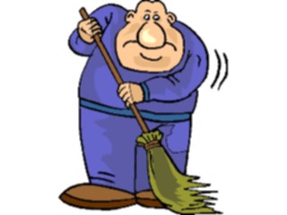 Sticker Custom Preview Image #094117 Occupations Cartoons Janitor19