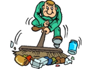 Sticker Custom Preview Image #094120 Occupations Cartoons Janitor22