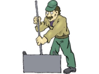 Sticker Custom Preview Image #094122 Occupations Cartoons Janitor24