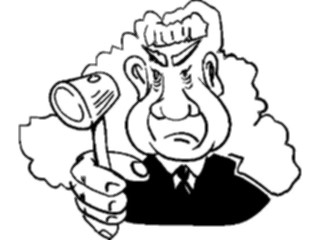 Sticker Custom Preview Image #094131 Occupations Cartoons Judge1