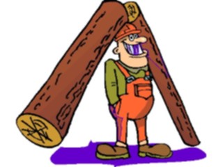 Sticker Custom Preview Image #094146 Occupations Cartoons Lumberjack4