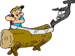 Sticker Custom Preview Image #094148 Occupations Cartoons Lumberjack Dog