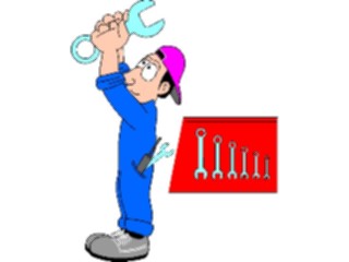 Sticker Custom Preview Image #094164 Occupations Cartoons Mechanic01