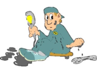 Sticker Custom Preview Image #094167 Occupations Cartoons Mechanic04