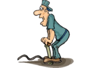 Sticker Custom Preview Image #094180 Occupations Cartoons Mechanicwith Air Pump