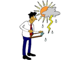 Sticker Custom Preview Image #094182 Occupations Cartoons Meteorologist